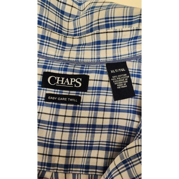 CHAPS EASY CARE TWILL  BUTTON DOWN LONG SLEEVE SHIRT SIZE XLT - Picture 6 of 12